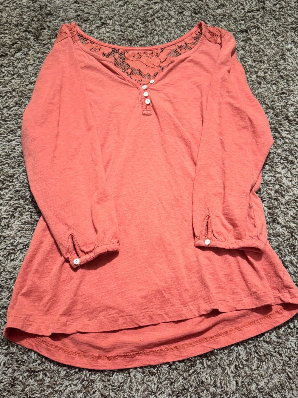 Lucky Brand 3/4 Length Sleeve Top